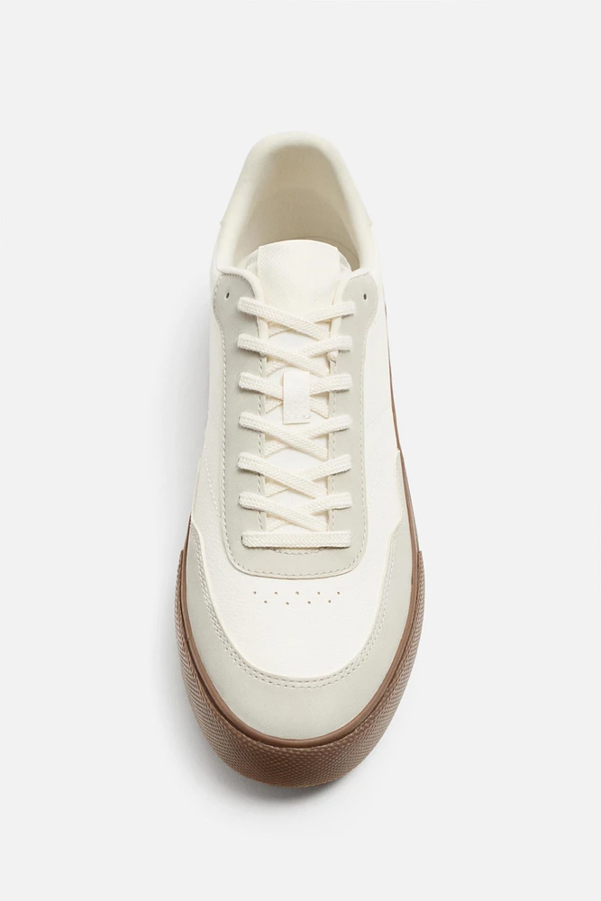 CONTRAST SOLE SNEAKERS