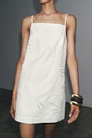 ZW COLLECTION EMBROIDERED LINEN DRESS