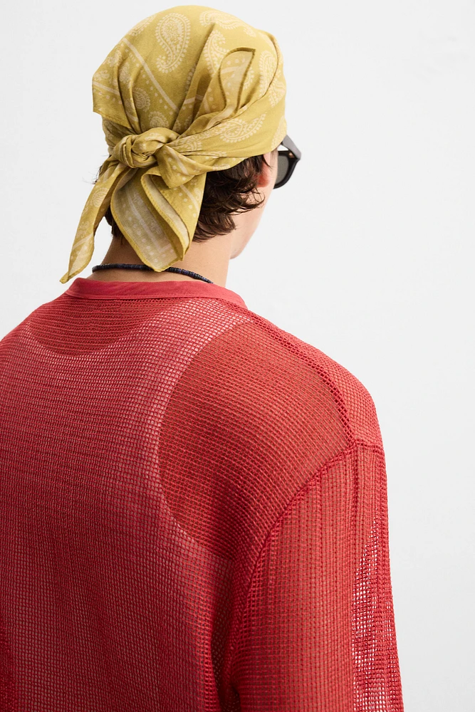 OPEN KNIT T-SHIRT