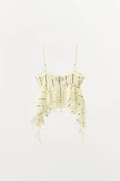 SEQUIN RUFFLED TOP
