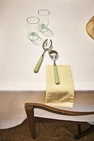 SALAD FLATWARE SET WITH STRIPED HANDLE (SET OF 2)