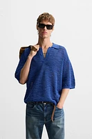 POLO EN MAILLE AJOURÉE
