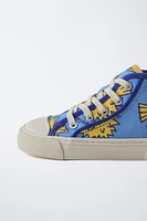 PRINTED HIGH-TOP SNEAKERS