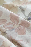 FLORAL PRINT SATEEN DUVET COVER