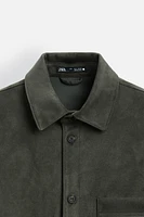 FAUX SUEDE OVERSHIRT