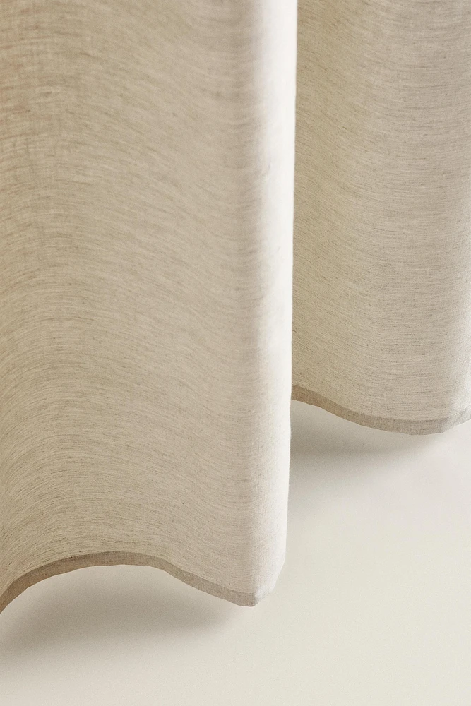 TRANSLUCENT LINEN SHOWER CURTAIN