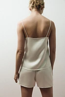 SATIN EFFECT TANK TOP