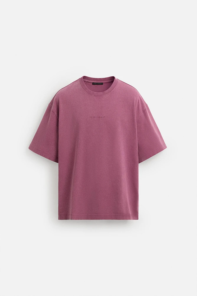 WASHED EMBROIDERED T-SHIRT