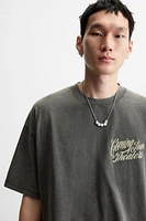 T-SHIRT DÉLAVÉ TEXTES