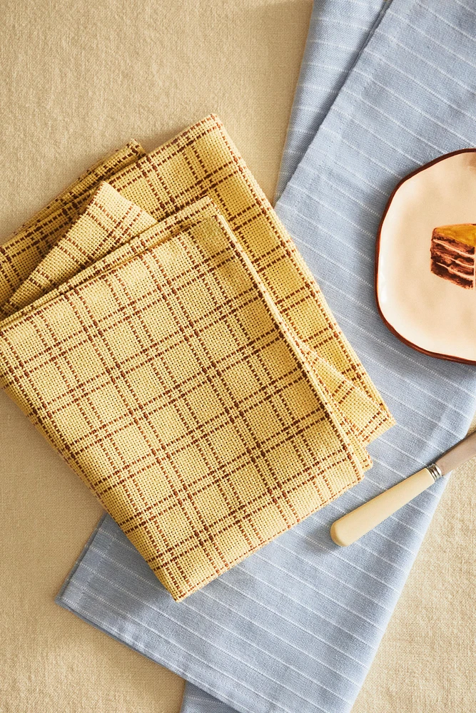 DYED THREAD KITCHEN TOWELS (SET OF 2)
