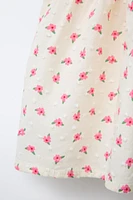 DOTTED MESH FLORAL TOP