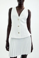 ROBE COURTE EN MATIÈRES VARIÉES