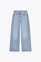 TRF HIGH-RISE WIDE LEG CROSSOVER WAIST JEANS