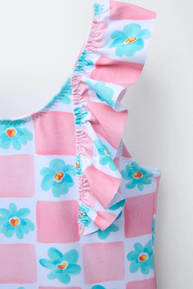 1-6 ANS/ MAILLOT DE BAIN FLEURS