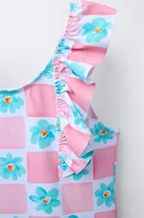 1-6 ANS/ MAILLOT DE BAIN FLEURS