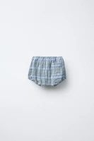 TEXTURED PLAID BLOOMERS