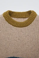 COMBINATION KNIT SWEATER