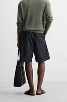 RELAXED FIT DENIM SHORTS