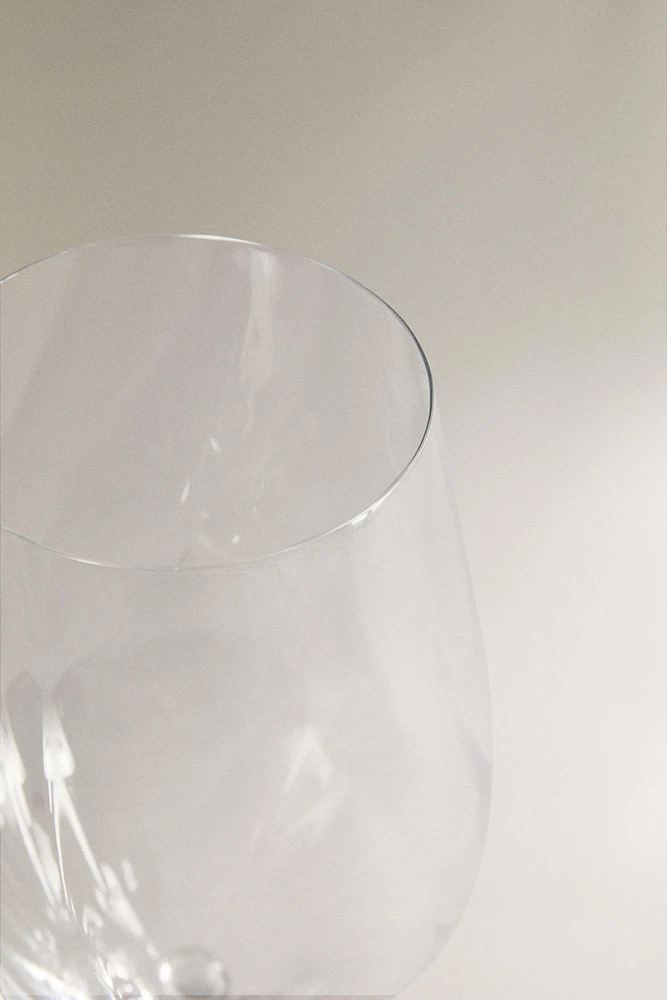 VERRE À VIN CRISTALLIN RELIEF