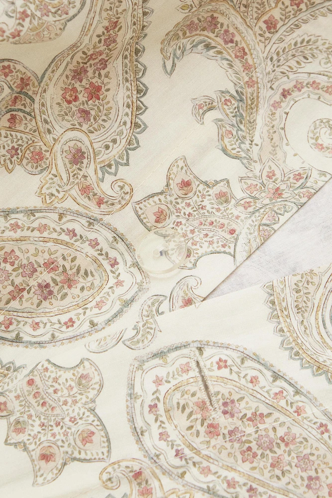 PAISLEY-PRINT DUVET COVER