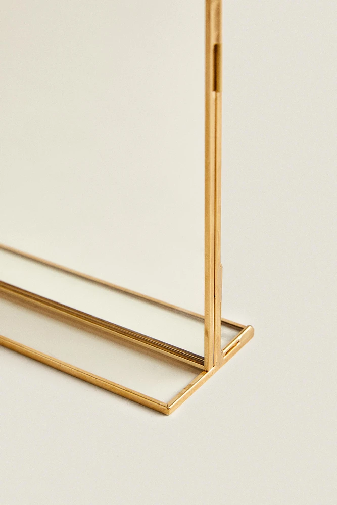 PICTURE FRAME WITH GOLD STAND