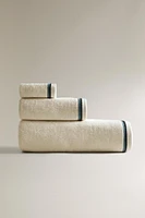SERVIETTE DE BAIN LISERÉS COLORÉS