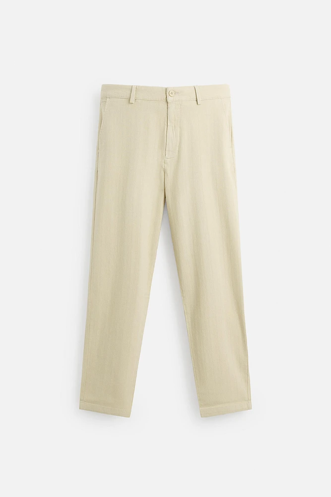 TEXTURED CHINO PANTS
