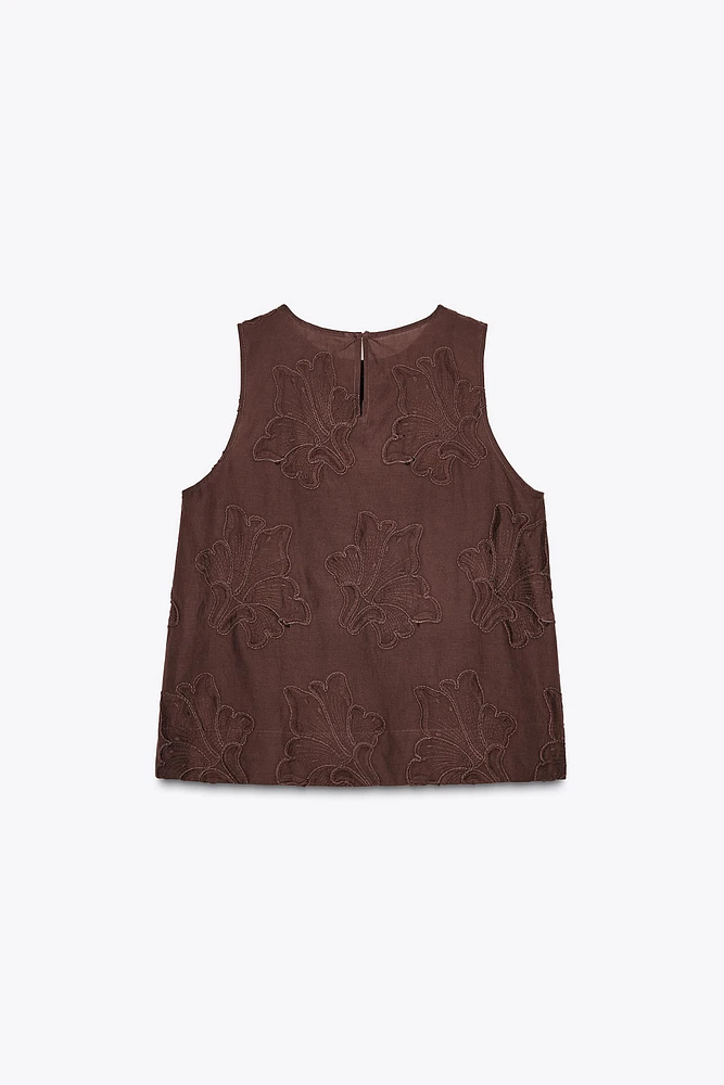 ZW COLLECTION EMBROIDERED TOP