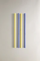 SET OF STRIPED BOROSILICATE GLASS STRAWS (SET OF 4)
