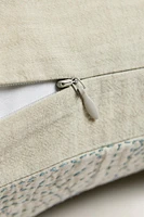 EMBROIDERED THROW PILLOW COVER