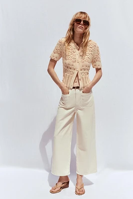 Z1975 BELTED HIGH-WAISTED CULOTTES