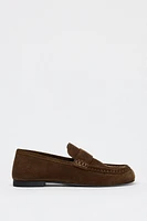 SUEDE PENNY LOAFERS