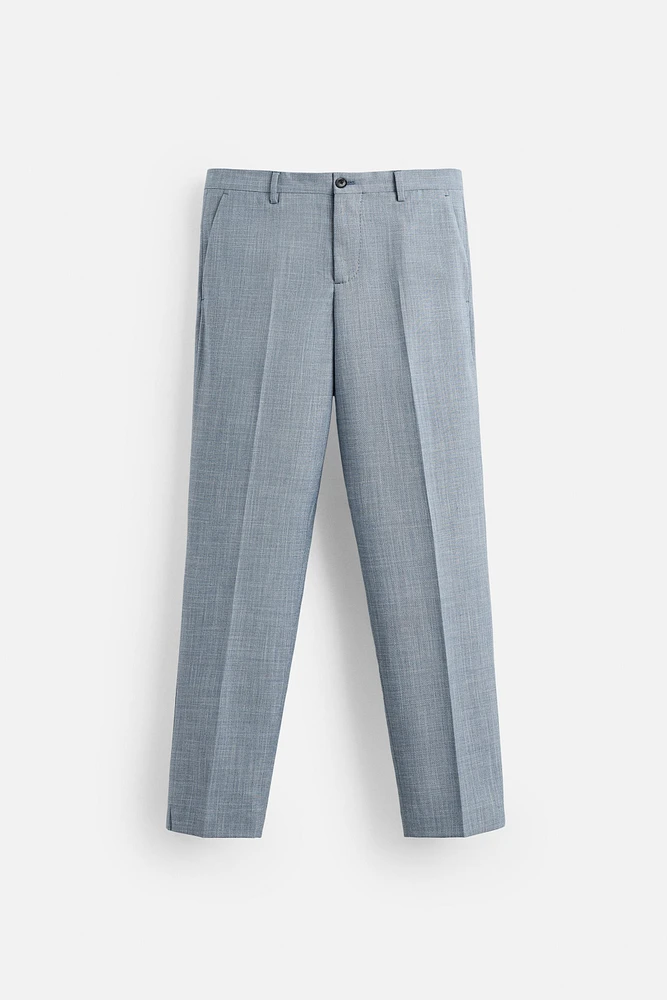 TEXTURED SUIT PANTS
