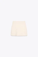 TEXTURED KNIT MINI SKIRT