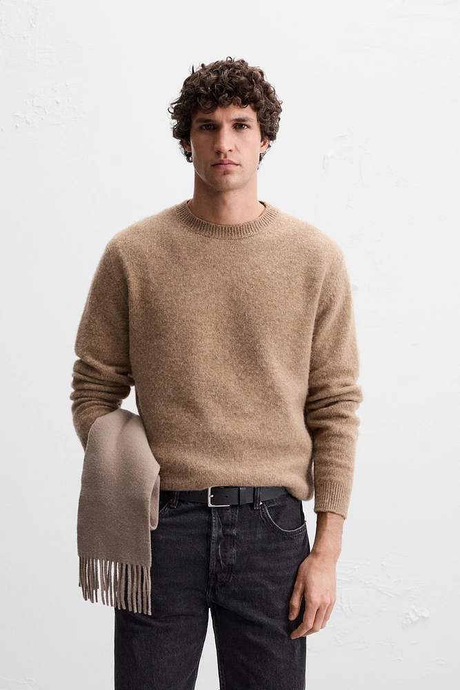 BRUSHED WOOL SWEATER