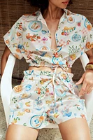 CHEMISE IMPRIMÉE MANCHES COURTES