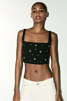 JEWEL CROP TOP