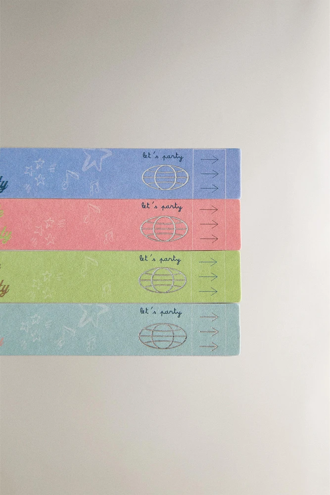 SET OF CHILDREN’S BRACELET TICKETS (SET OF 12)