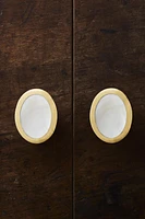 SET OF OVAL MOTHER-OF-PEARL KNOBS (SET OF 2)