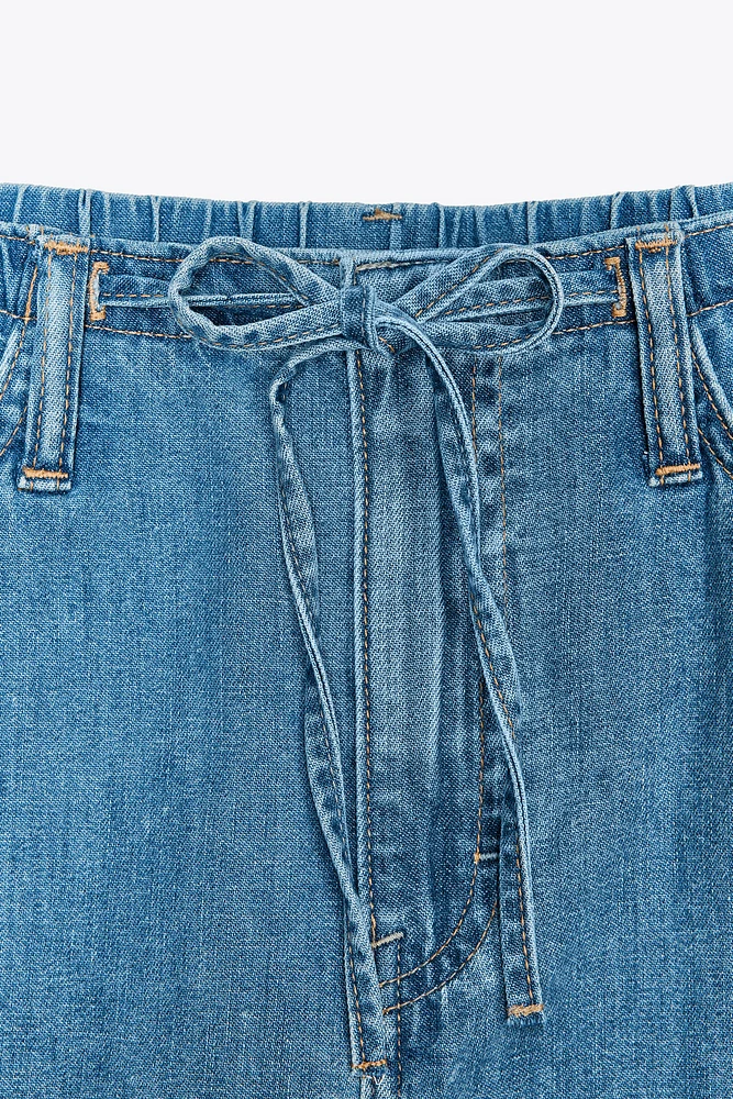 TRF DENIM MINI SKIRT