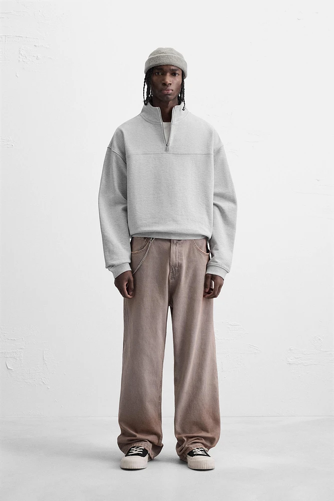 ZIP COLLAR SWEATSHIRT X ALL CAPS STUDIO