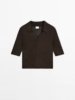 Polo en maille à manches courtes