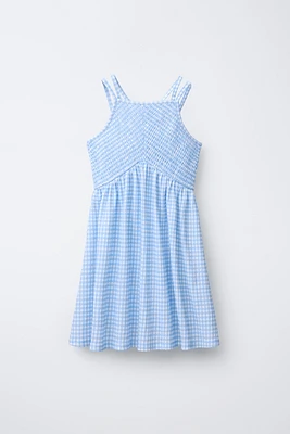 ROBE TEXTURÉE À CARREAUX