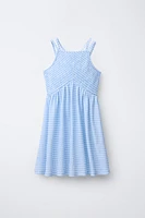 ROBE TEXTURÉE À CARREAUX