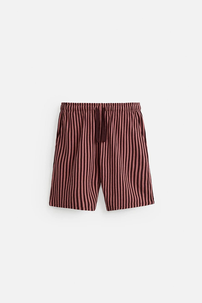 STRIPED JACQUARD SHORTS