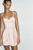 SATIN SHORT DRESS