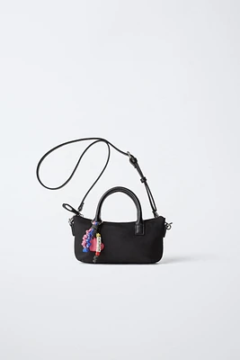 NYLON CHARM CROSSBODY BAG