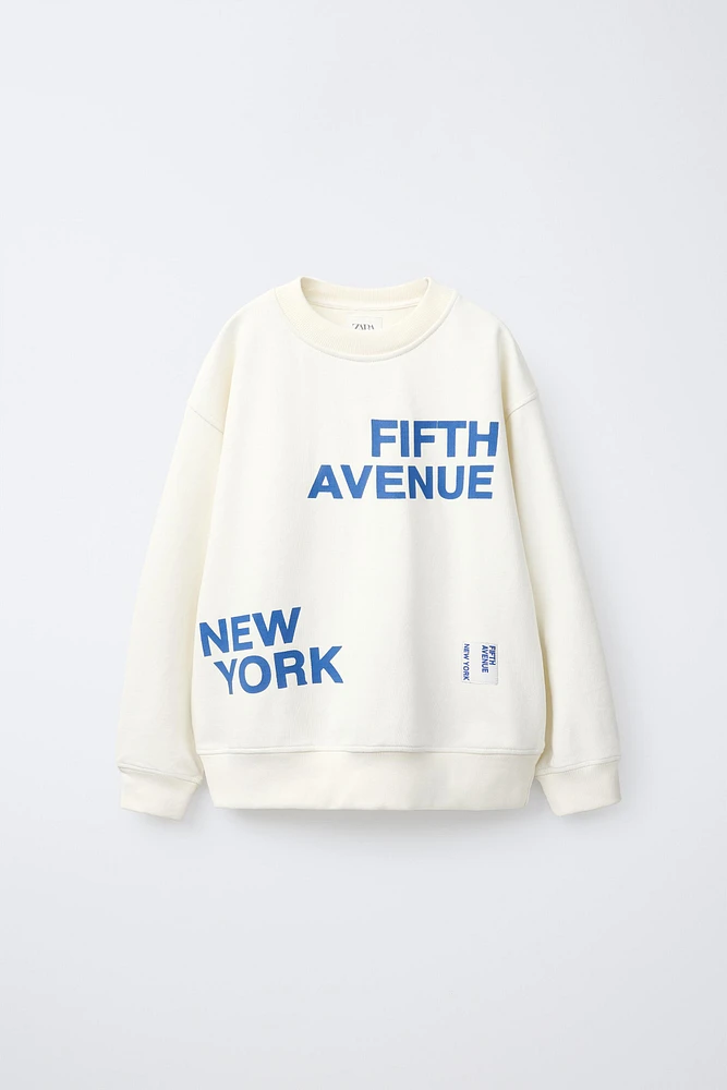 TEXT SWEATSHIRT AND FLARE LEGGINGS SET