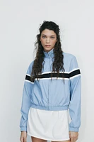 JACKET WITH CONTRASTING STRIPES