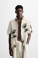 CONTRAST EMBROIDERY SHIRT